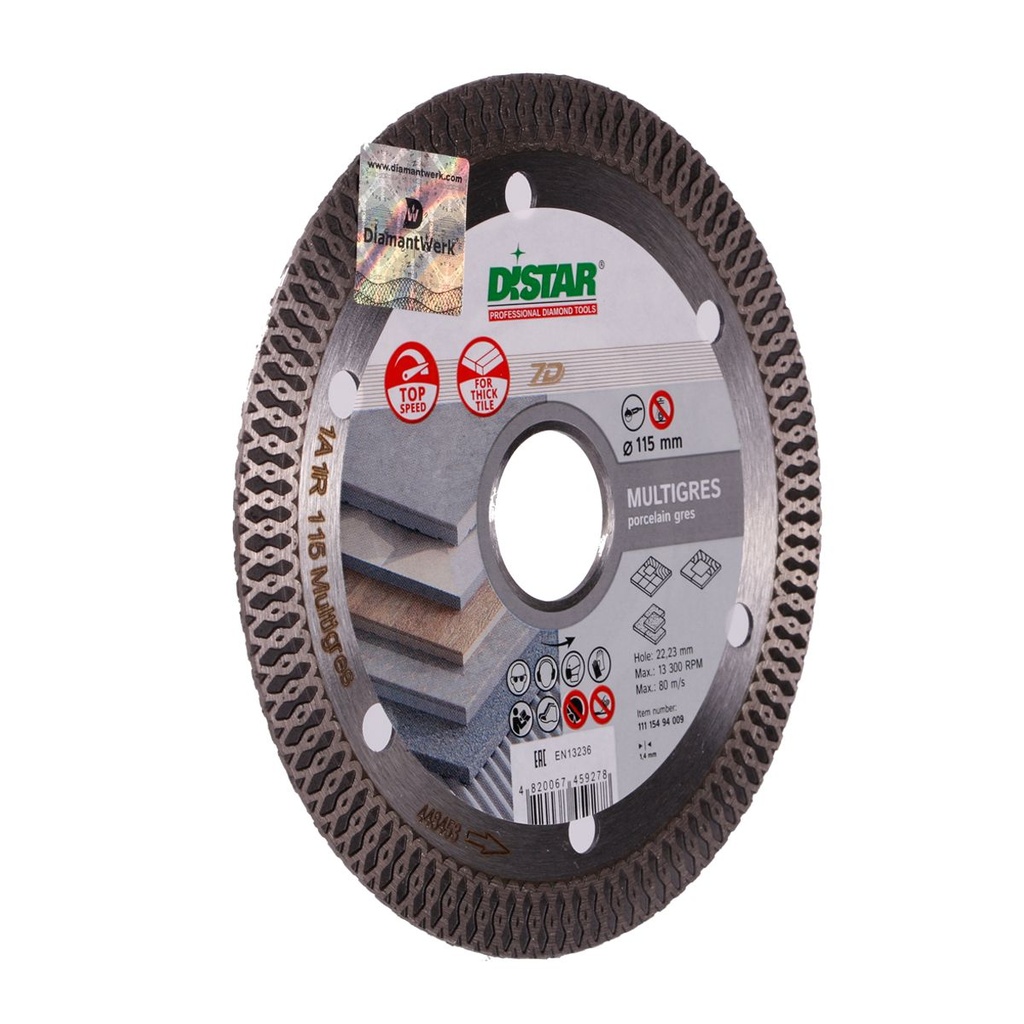 Distar 1A1R Multigres ∅115-125mm Diamond Blade