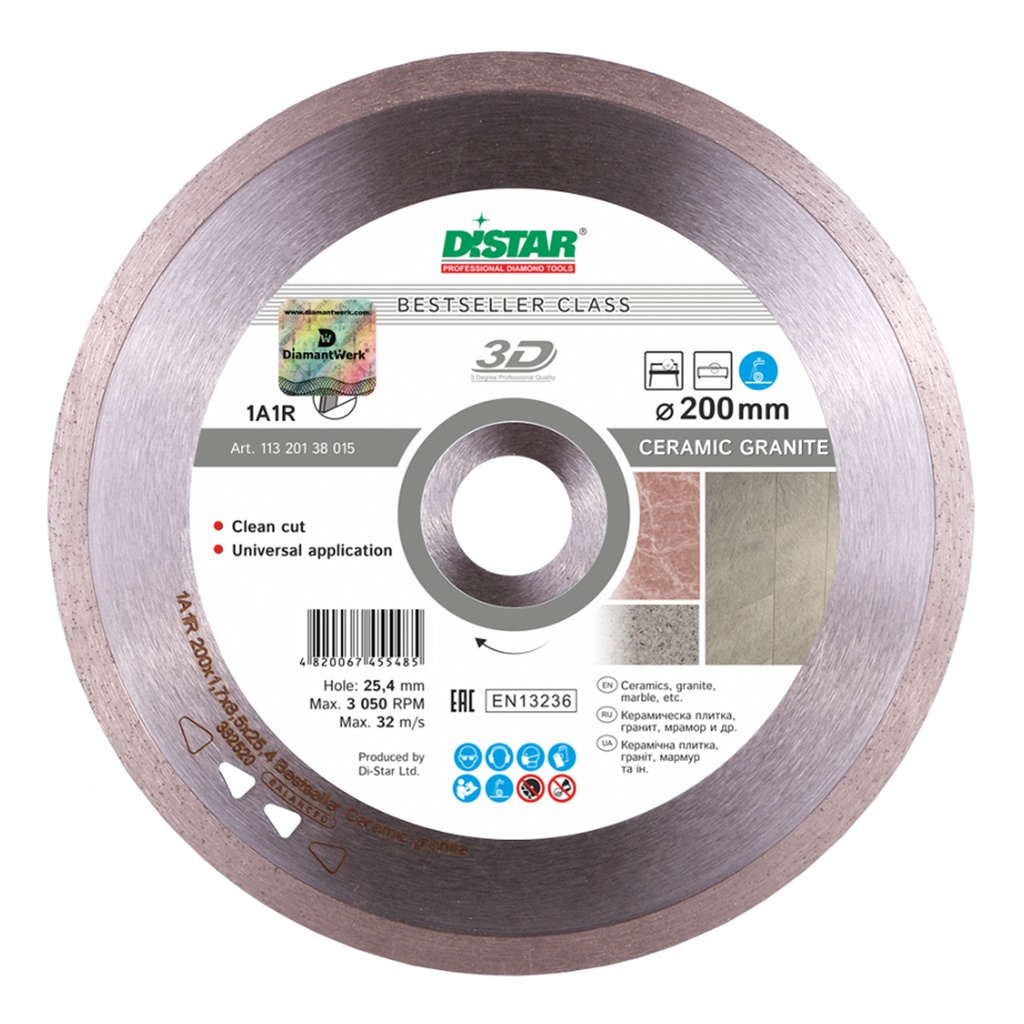 Distar 1A1R Bestseller Ceramic Granite ∅180-250mm Diamond Blade