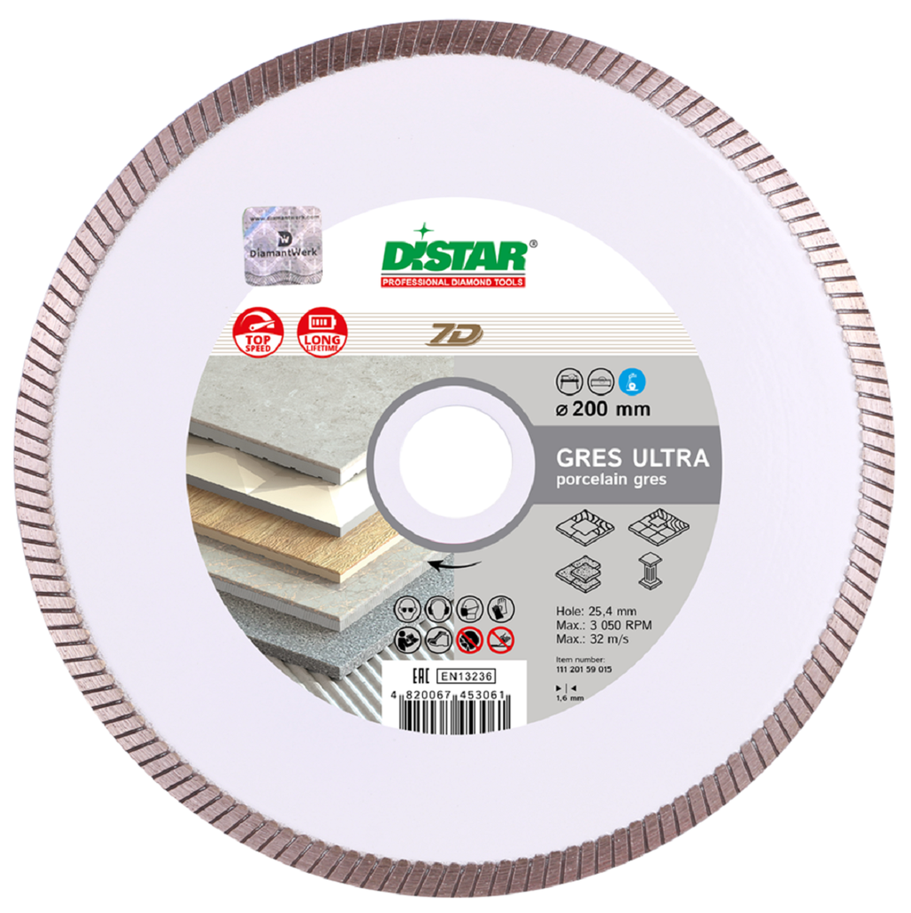 Distar 1A1R Gres Ultra ∅180-250mm Diamond Blade