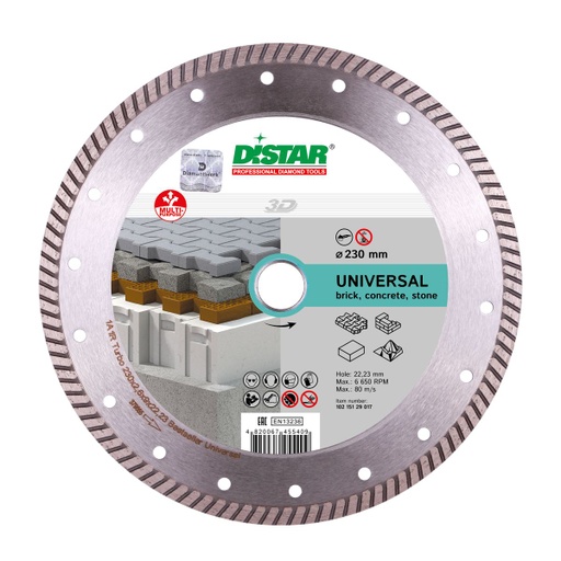 Distar Turbo Bestseller Universal ∅125-230mm Diamond Blade