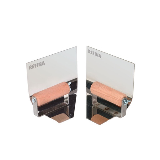 Mitered corner coving trowel pair