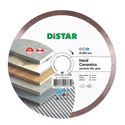 Distar 1A1R Hard Ceramics Diamond Blade ∅115-400mm